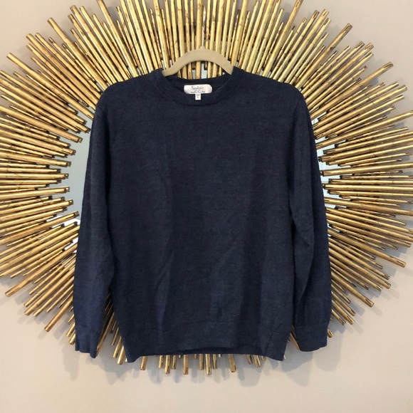 Turnbury 100% Merino Wool Navy Sweater - Picture 1 of 6